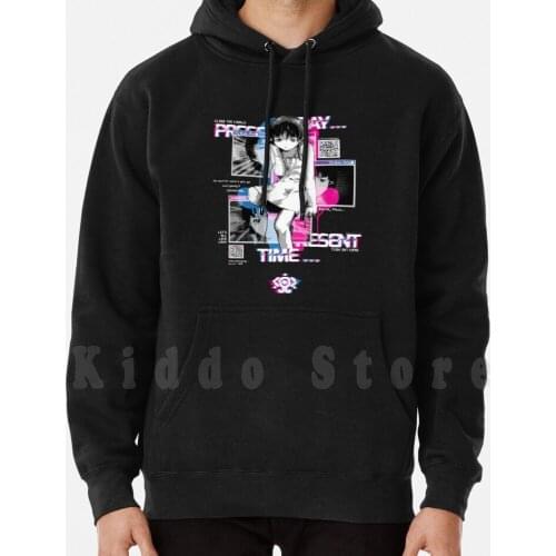 [ Qr ] Lain Windows hoodies long sleeve Lain Serial Experiments Lain Sel Lain Iwakura Glitch Windows Tech