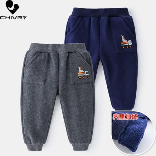 New 2020 Boys Fashion Pants Autumn Winter Thickening Warm Sweatpants Kids Children Casual Harem Pants Cotton Sport Trousers
