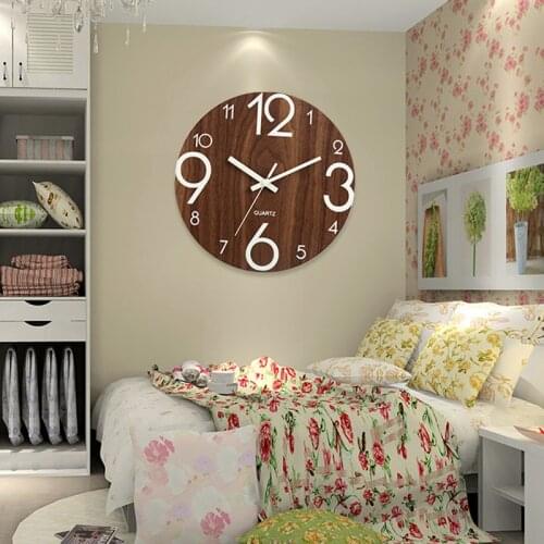 New 3D Luminous Hanging Clock Acrylic Brief Digital Number Wall Clock Silent Clock Glow Dark Acrylic Quiet DIY Wall Clock Modern