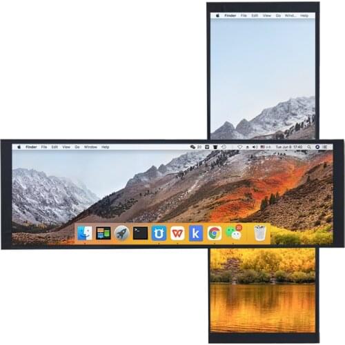 7.9inch 400×1280 Resolution Screen IPS Display Supports Raspbian Ubuntu Windows 10/ 8.1/ 8/ 7 Systems