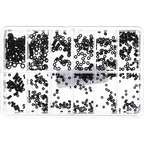 1 Box 600pcs Watch Crown O-Rings Rubber Washer Waterproof Seals Black Rubber For Watchmaker Repair Tool Parts Accessories