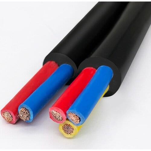 1m,2m,3m Monitoring power cord / 3 core / flat sheathed cable / RVVB 3X4 mm2 square / pure copper wire