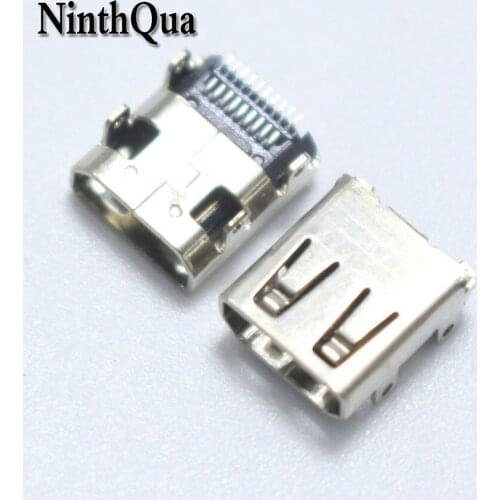 1pcs 19Pin SMD Micro HDMI Socket with 4 DIP Pins AF Female Jack HD Video jack for tablet pc laptops ect