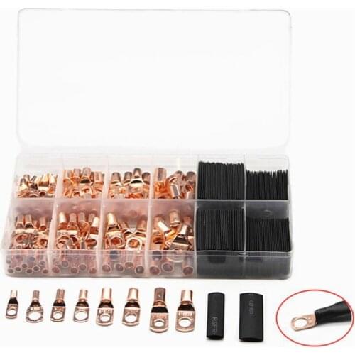 120pcs Copper nose box type ring terminal lug SC series peep copper terminal