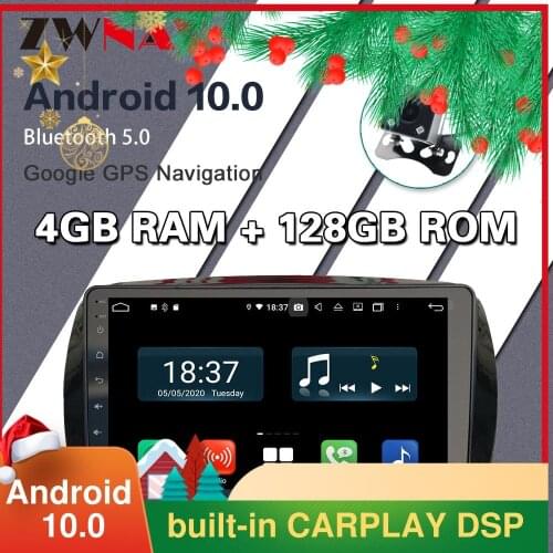 128GB Carplay Android 10.0 screen Car Multimedia DVD Player for BENZ SMART 2016 GPS Navi Auto Radio Audio Music Stereo Head unit