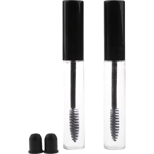 2pcs 10ml Travel Empty Tube Eyeliner Lip Balm Gloss Container Mascara Bottle Transparent Color Liquid Tube Clear