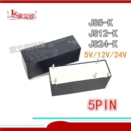 5PCS 100%NEW relay JS24-K 24VDC JS12-K 12VDC JS5-K 5V JS12 K 12V JS24 K JS5 K JS5K JS12K JS24K 5PIN 8A Power relay