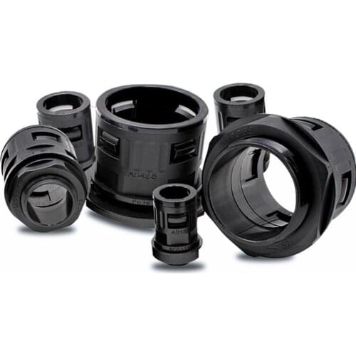 5pcs PE Hose AD10 AD13AD15.8 AD18.5 AD21.2 AD25 Plastic bellows joint Plastic corrugated pipe joint cable gland nylon joint