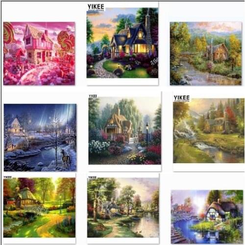 Diamond painting full drill, landscape, diy ,5d, diamond embroidery animal,The view cabin, couples ,diamond mosaic painting NEW