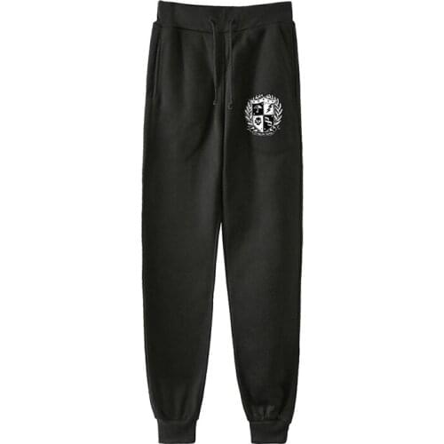 New Fashion Harajuku The Umbrella Academy Super Hero Harem Pants Black White Street Style Men Women Long Loose Pant Trousers 4XL