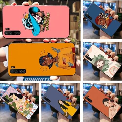 Girl Creative trend illustration Phone Case For Huawei Nova 6se 7 7pro 7se honor 7A 8A 7C 9C Play