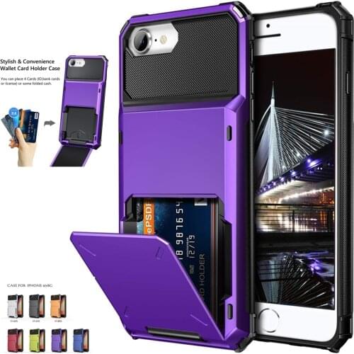 For iPhone SE 2 2020 SE2 6 6S 6plus 6s plus Case Flip Card Slots Business Armor Case For iPhone 7 8 plus 7plus 8plus Cover