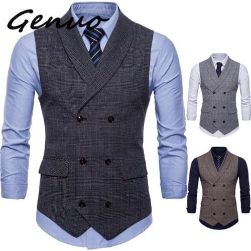 Мужские костюмные жилеты Genuo China At AliExpress