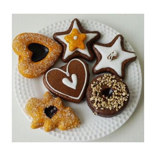 10sets real touch Artificial fake cookies chocolate biscuits hangings food model