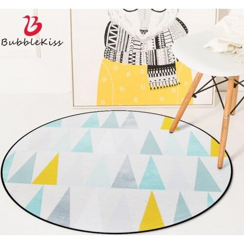 Bubble Kiss Round Rugs Nordic Style Carpets For Living Room Simple Geometric Art Carpet Modern Home Bedroom Decor Soft Area Rug