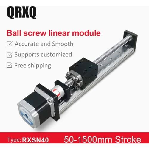 CNC Linear Guide Stage Rail Motion Slide Table Ball Screw Actuator Nema 23 Motor Module for 3d Printer Parts XYZ Robotic Arm Kit