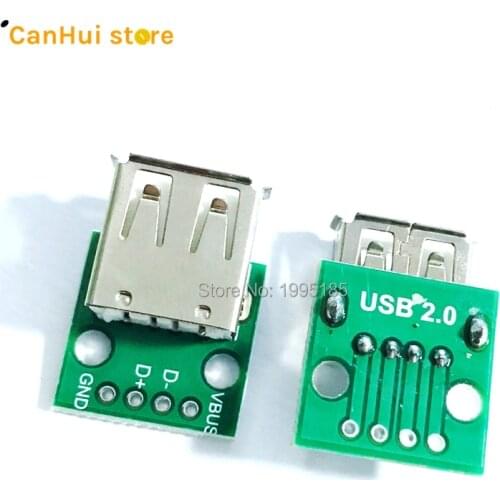 USB 2.0 Mother Seat To DIP 4P Direct Connect Board Has Welded The Power Supply Data Line Of Mobile Phone USB-03 Female Seat NEW