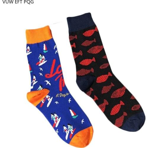Cute socks kawaii Cartoon fish pattern hip hop street couple socks fashion gift