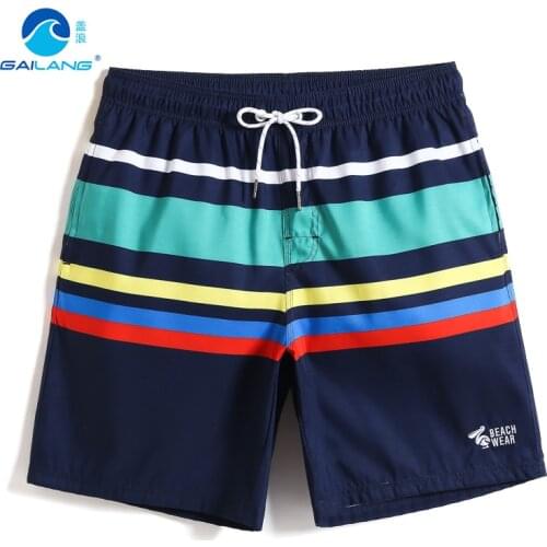 Gailang Brand Mens Beach Board Shorts Casual Polyester Mens Boxer Trunks Shorts Bottoms Bermuda Quick Drying Swimwear Swimsuit
