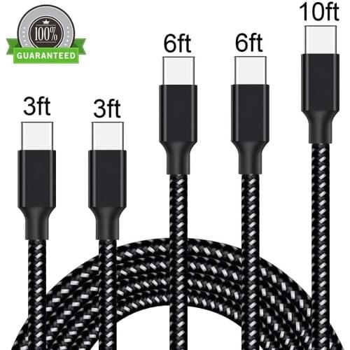 Nylon Braided data cable Android phone type-C 3A fast charging data cable USB charging cable