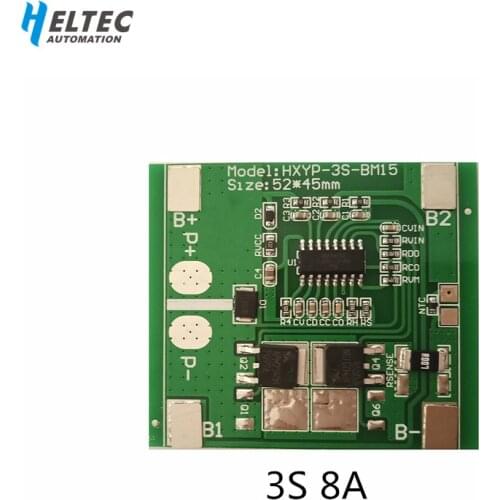 New arrival 3S 8A BMS 12.6V Lithium battery protection board charging board Limiting 15A Prevent overcharge and over discharge