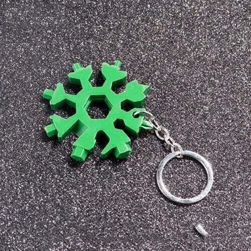 New 18 In 1 Multi-tool Snowflake Multi-tool Card Combination Compact Multifunction Screwdriver Stainless Steel Gadget EDC