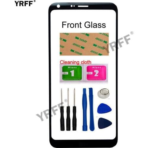 YRFF Mobile Front Panel Glass For LG Q6 M700 M700AM M700A Front Glass (No Touch Screen Digitizer Panel ) Outer Glass Cover