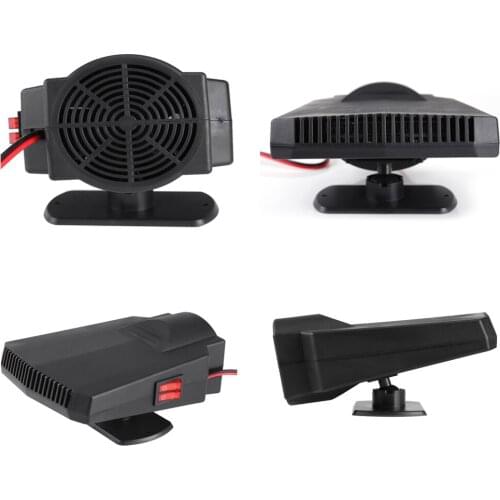 Car Heater 12V 250W Portable 360° Rotation lectric Heater Cooling Fan Air Purifier Windscreen Defogging Defrost