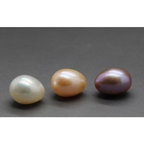 Freshwater Pearl Half Hole Rice Beads For Earrings And Ring DIY Jewelry Top Quality 8-9mm Fashion Jewelry Charming Woman Gift