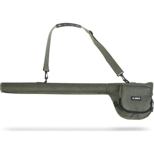 LEO Professional Double Layer Canvas Fishing Bag for Fly Fishing Rod and Reel Combo Set 82cm Fly Fishing Rod Reel Shoulder Bag