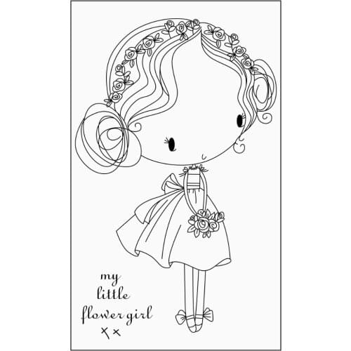 Rubber Silicone Clear Stamps for Scrapbooking Tampons Transparents Seal Background Stamp Card Making Diy girl