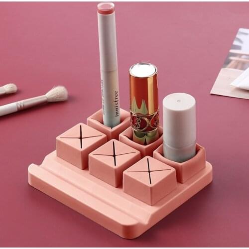 Silicone Lipstick jewelry Display Stand brushes for makeup organizer for cosmetics travel storage box makeup organizer box