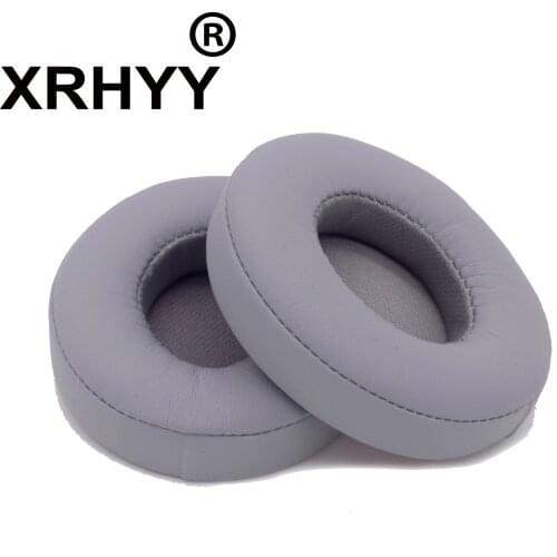 XRHYY Replacement Earpads Cushion Cover Cup for Beats by Dr. Dre Solo 2.0 Solo 2 On-Ear Wired Headphones Grey (Not Fit Wireless)