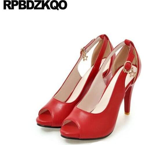 Wedding Round Toe 11 43 Extreme Metal High Heels Big Size White Red Prom Shoes Pumps Pink 10 42 Women Peep Stiletto Super Ultra