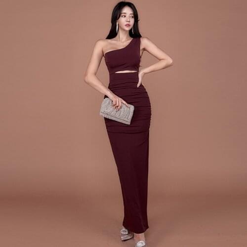 Fashion women new arrival long backless formal dress temperament holiday comfortable elegant sexy off shoulder pencil dress