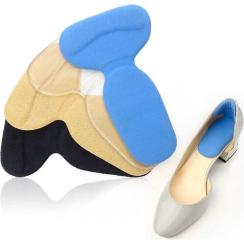 1 Pair High Heel Cushion Pads Shoe Heel Anti-slip Inserts Shock Absorption Anti-blister Insoles Liners