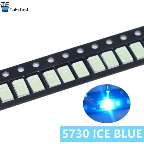 100pcs 5730 diode Ice blue SMD LED 5630 Light emitting Diode Factory direct sale PLCC-2 5730 SMD/SMT Blue led