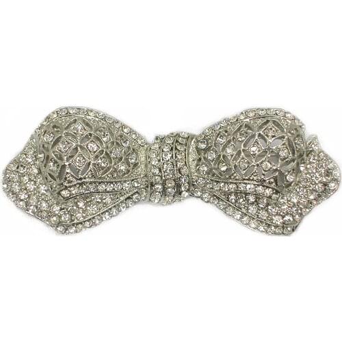 12pcs/lot Wholesale Fashion Brooch Rhinestone Bowknot Pin brooches Wedding Jewelry gift C102220