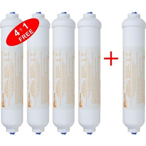 2" OD x 10-Inch Replacement Inline Deionization (DI) Water Filters for Universal RO/DI Systems 1/4" QuickPush Connector(4+1FREE)