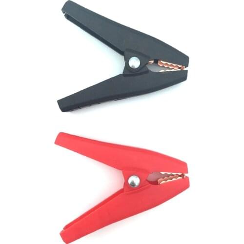 2Pcs 100A Insulated Crocodile Alligator Clip Car Battery Alligator Clips Clamps for Electrical Battery Chargers Crocodile Clips