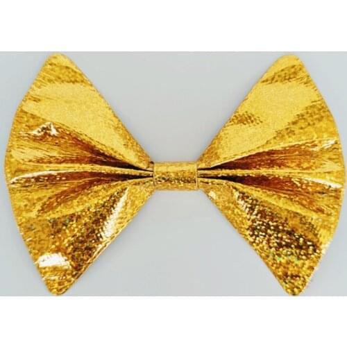 20pcs Halloween Laser Shiny Bow Tie Dance Party Performance Dress Up Props Holiday Children Clothing Accessories Elastic Band