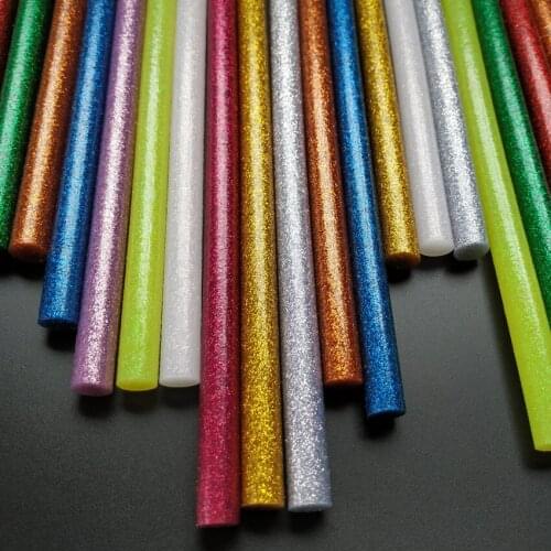 30PCS Flash Color Hot Glue Sticks ,For Electric Glue Gun,High Viscosity Repair Adhesive 7x200mm