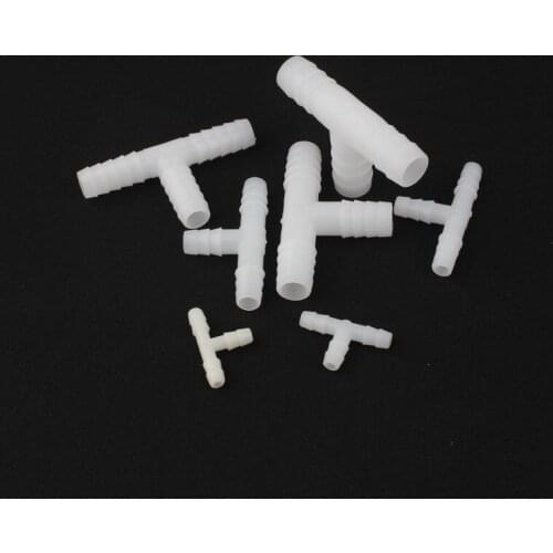 5/20/50/100pcs Equal Tee Connector Plastic PP Joint Pagoda Tee Micro Irrigation Fittings Air Pump Fish Tank Adapter T Connector