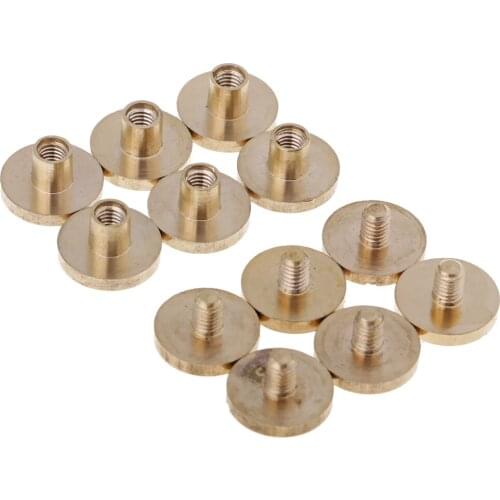 6 Sets Rivet Studs Screw Back Round Head Leathercraft Punk Spots for Belt Bags