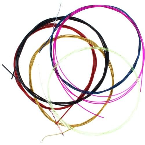 6pcs/set Colorful String Classical Guitar Strings 028 - 043 Inch Nylon Coated Copper Alloy Wound