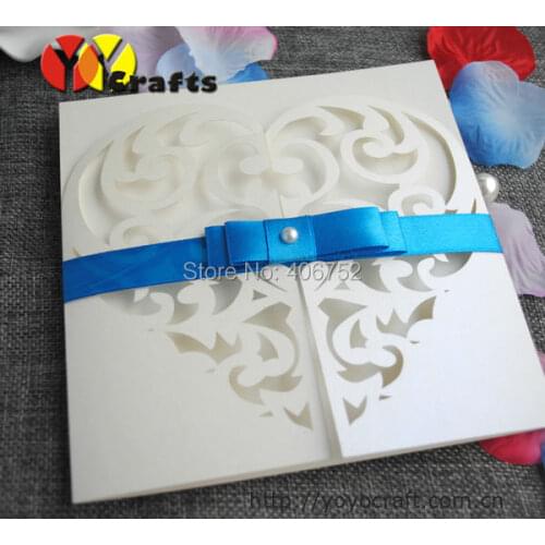 75 sets laser cutting simple heart flower wedding cards royal wedding invitation card