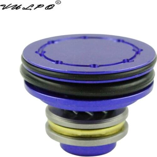 VULPO CNC Aluminum Double O-ring Ball Bearing Piston Head 8 Holes (Anti-Shedding Version) For Airsoft AEG Ver.2/3 Gearbox