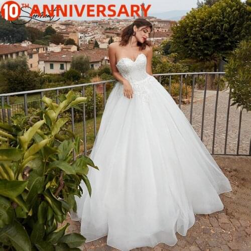 BAZIIINGAAA Luxury Wedding Dress Lace Cut-out Sleeveless Tube Top Wedding Dress Support Tailor-made