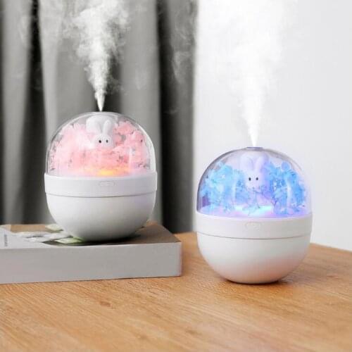 Sweet Rabbit Wireless Humidifier Rechargeable Aroma Essential Oil Diffuser 800mAh Battery Built- in Air Fogger Atmosphere Light