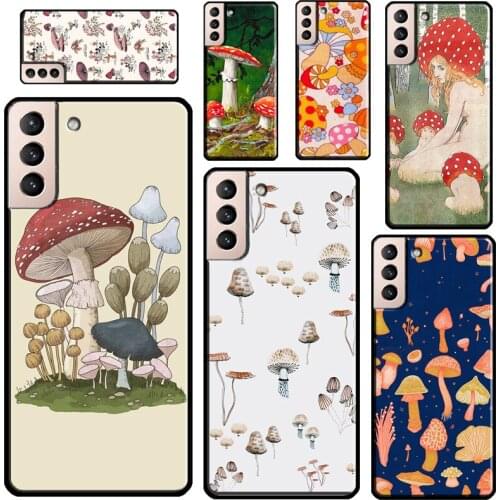 Mushroom Aesthetic Case For Samsung Galaxy S21 Ultra S20 FE S8 S9 S10 Plus Note 10 Note 20 Ultra Back Cover